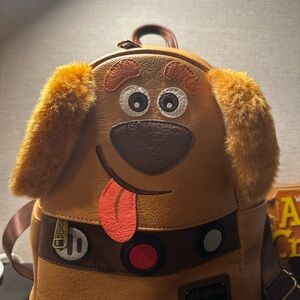 Loungefly Disney Parks Up Brown Faux Fur DUG Backpack Bag